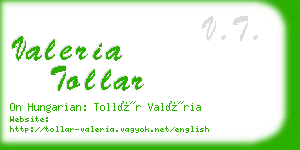 valeria tollar business card